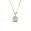 D For Diamond Semi-Precious Birthstone Necklace with Diamond Tag