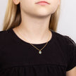 D For Diamond Semi-Precious Birthstone Necklace with Diamond Tag