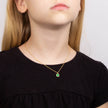 D For Diamond Semi-Precious Birthstone Necklace with Diamond Tag