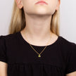 D For Diamond Semi-Precious Birthstone Necklace with Diamond Tag