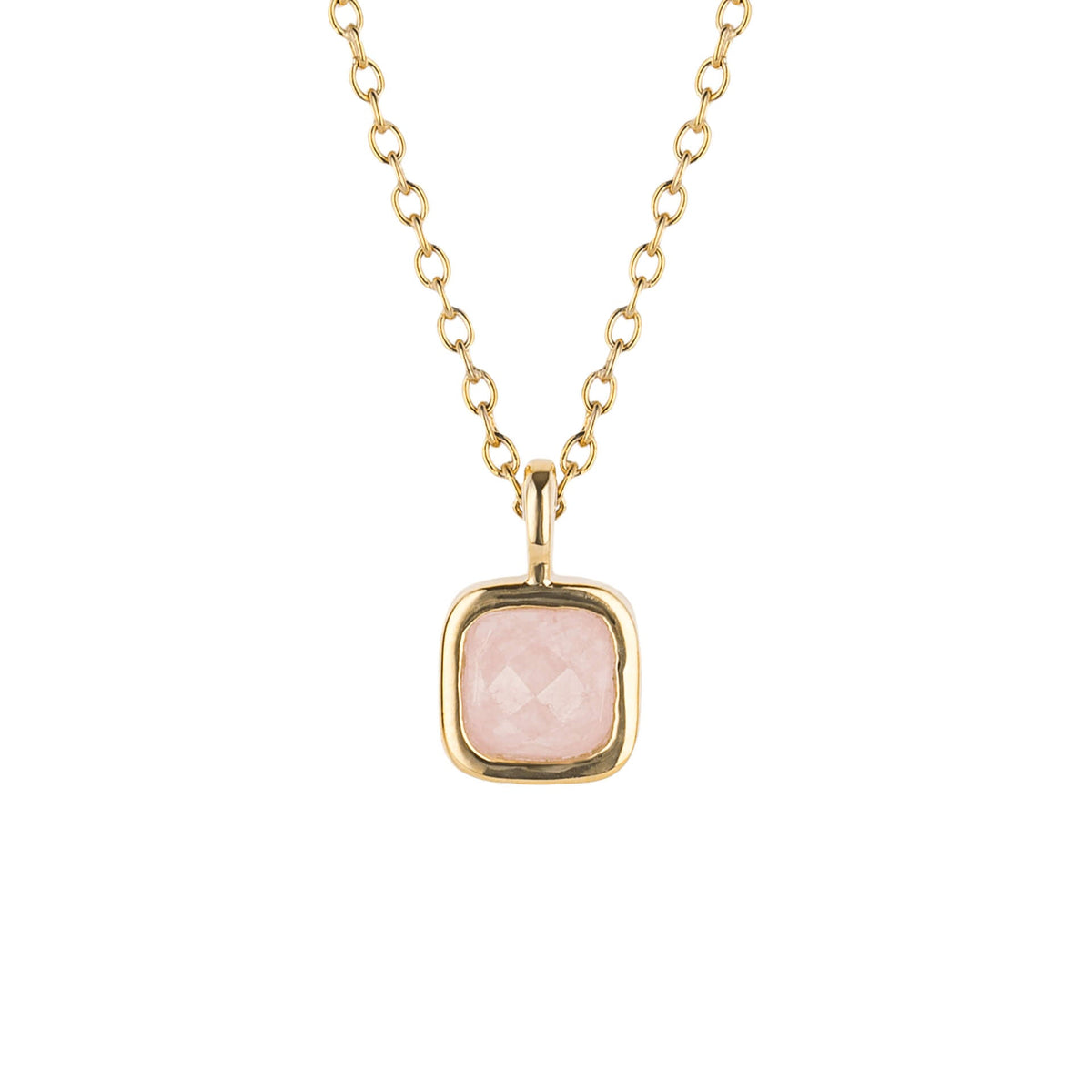 D For Diamond Semi-Precious Birthstone Necklace with Diamond Tag