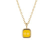 D For Diamond Semi-Precious Birthstone Necklace with Diamond Tag