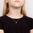 D For Diamond Semi-Precious Birthstone Necklace with Diamond Tag