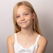 D For Diamond Padlock Heart Necklace with Diamond