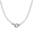 Diamonfire Shell Pearl Necklace with Zirconia Feature Clasp