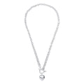 Beginnings Puff Heart T-Bar Chain Necklace
