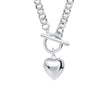 Beginnings Puff Heart T-Bar Chain Necklace