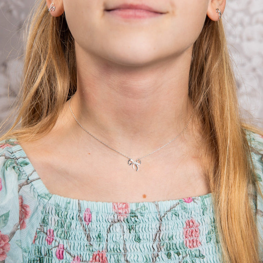 Laura Ashley Fashion Children’s Ribbon Bow Necklace
