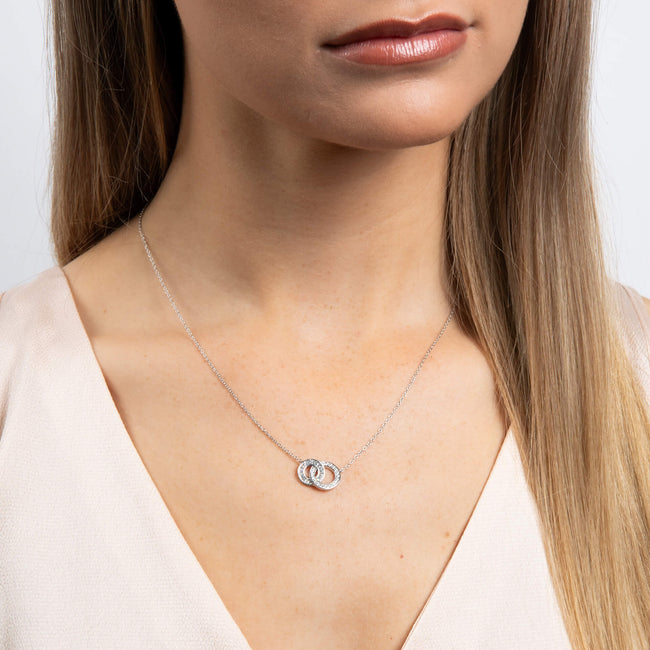 Diamonfire Linked Circles Necklace