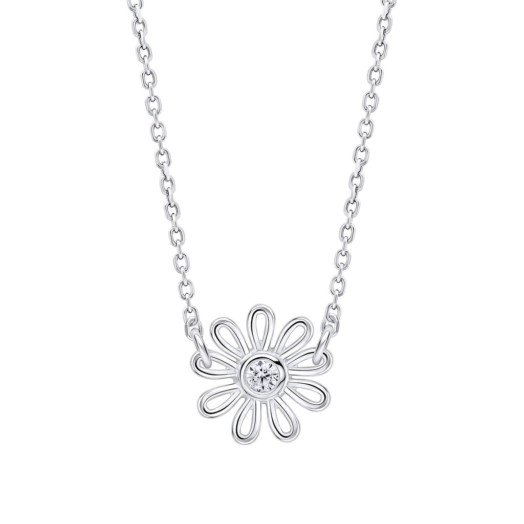 Laura Ashley Silver Thorncliff Daisy Necklace