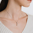 Diamonfire Halskette mit abwechselnden Muschelkugeln und Zirkonia