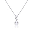 Diamonfire Muschelkernperlen-Halskette mit Zirkonia-Cluster