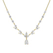 Diamonfire Vine Leaf Necklace with Teardrop Drop