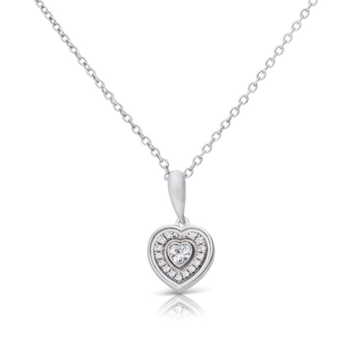 Diamonfire Halo-Herz-Halskette
