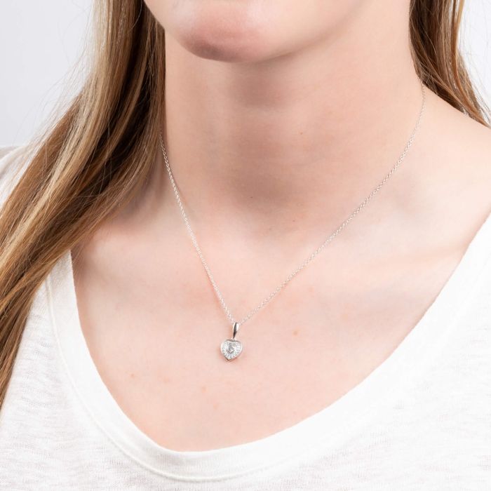 Diamonfire Halo-Herz-Halskette