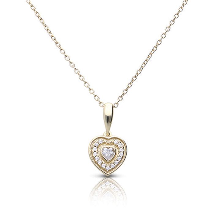 Diamonfire Halo-Herz-Halskette