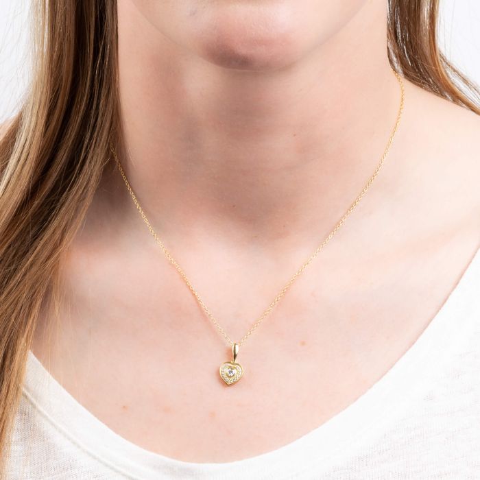 Diamonfire Halo-Herz-Halskette