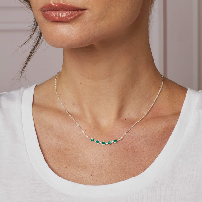 Collar Laura Ashley de Plata con Flores Thornage