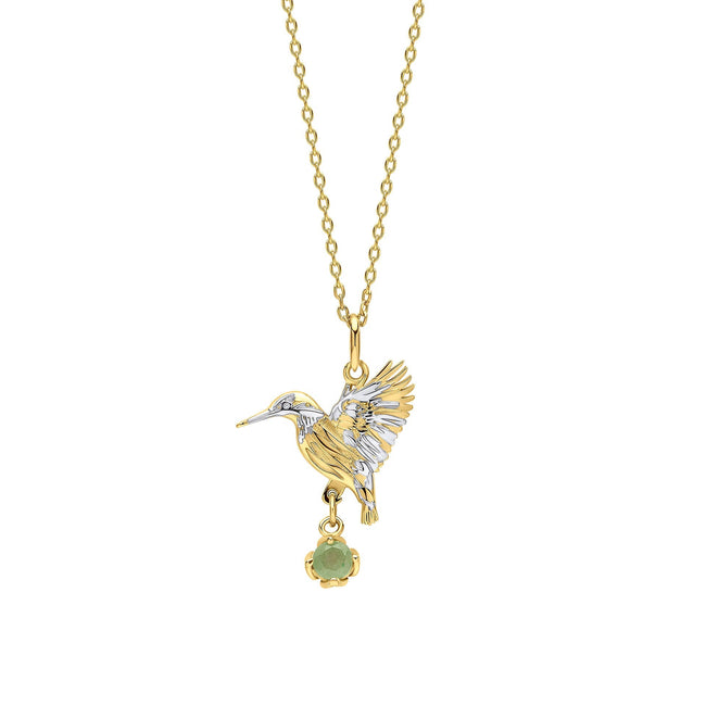 Laura Ashley Silber-Halskette Llanelli Kingfisher