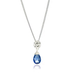 Classic Athena Gemstone Necklace: Silver & Iolite