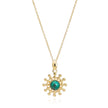 Etrusca Sun Drop Pendant with Malachite