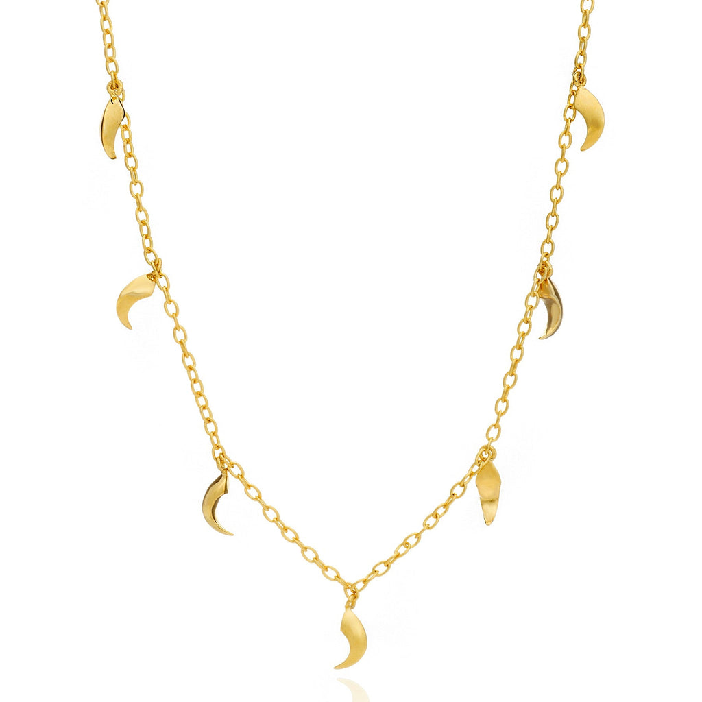 Multi-Talon Necklace, Gold Vermeil
