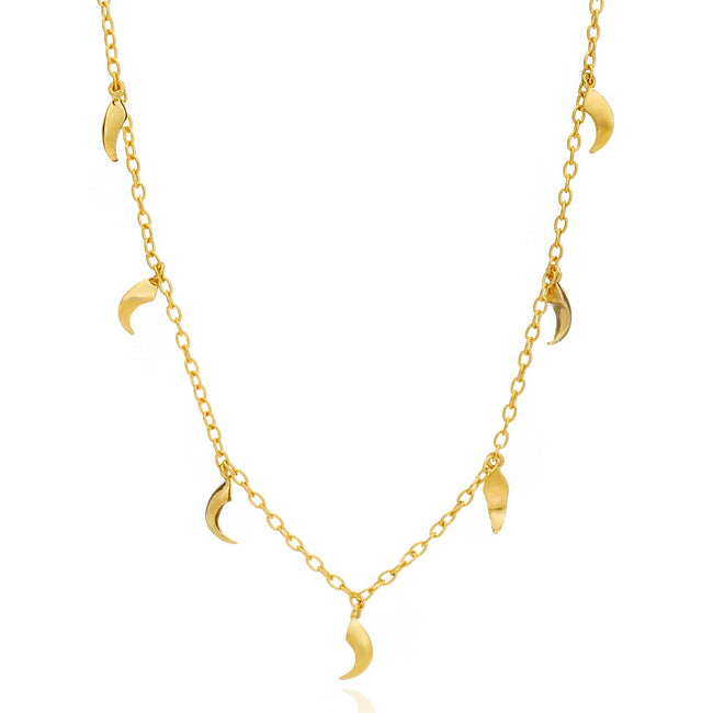 Multi-Talon Necklace, Gold Vermeil