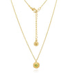 Luna Single Disc Pendant Necklace Peridot