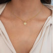 Luna Single Disc Pendant Necklace: Amethyst