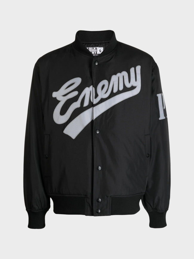 Baseballová bunda Neighborhood x Public Enemy x Majestic