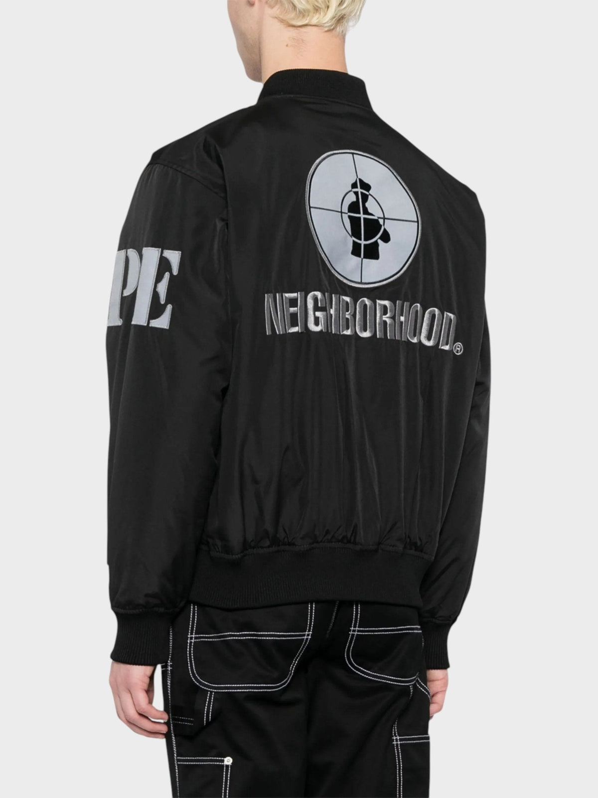 Baseballová bunda Neighborhood x Public Enemy x Majestic