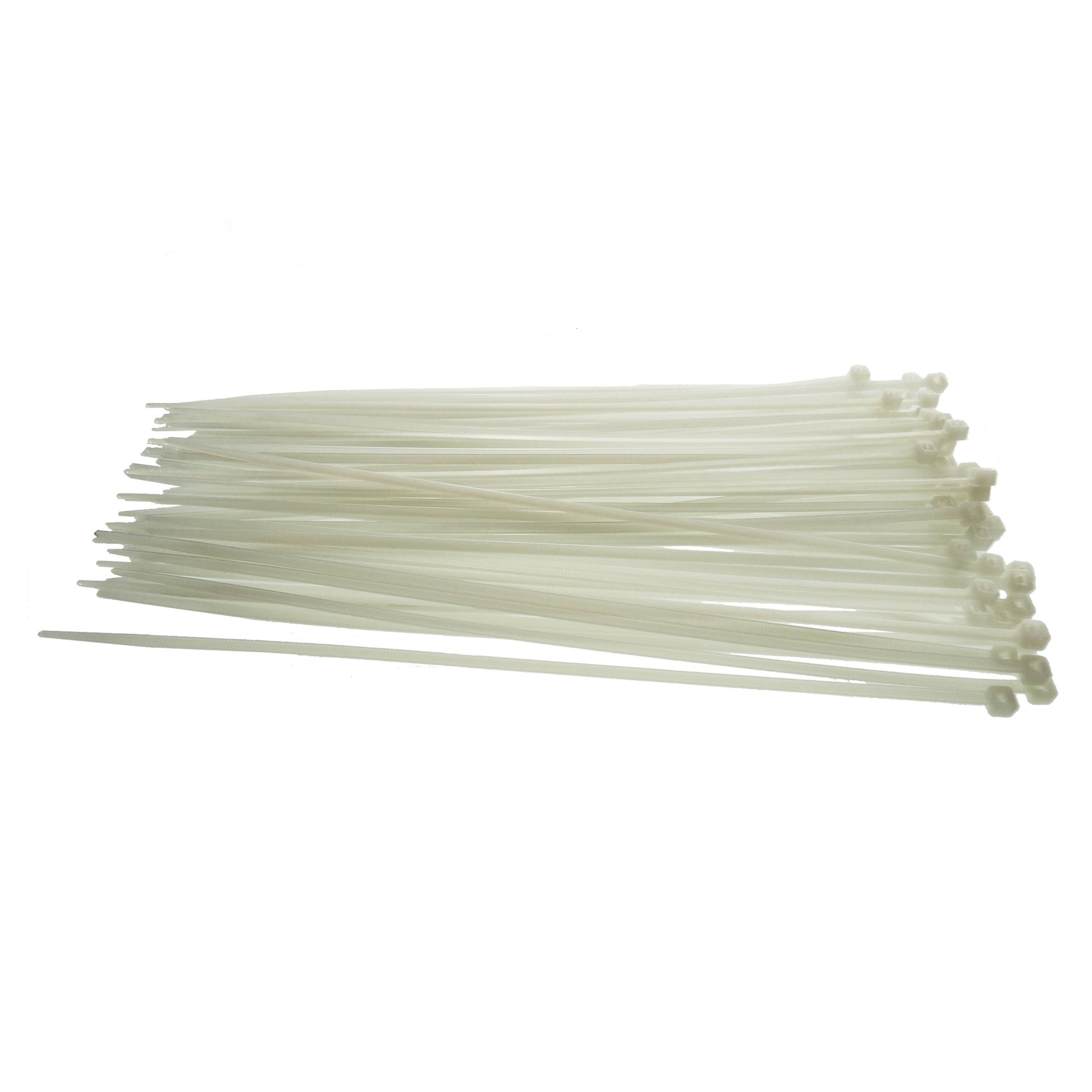100 Cable Ties (4.8mm x 250mm) Neutral