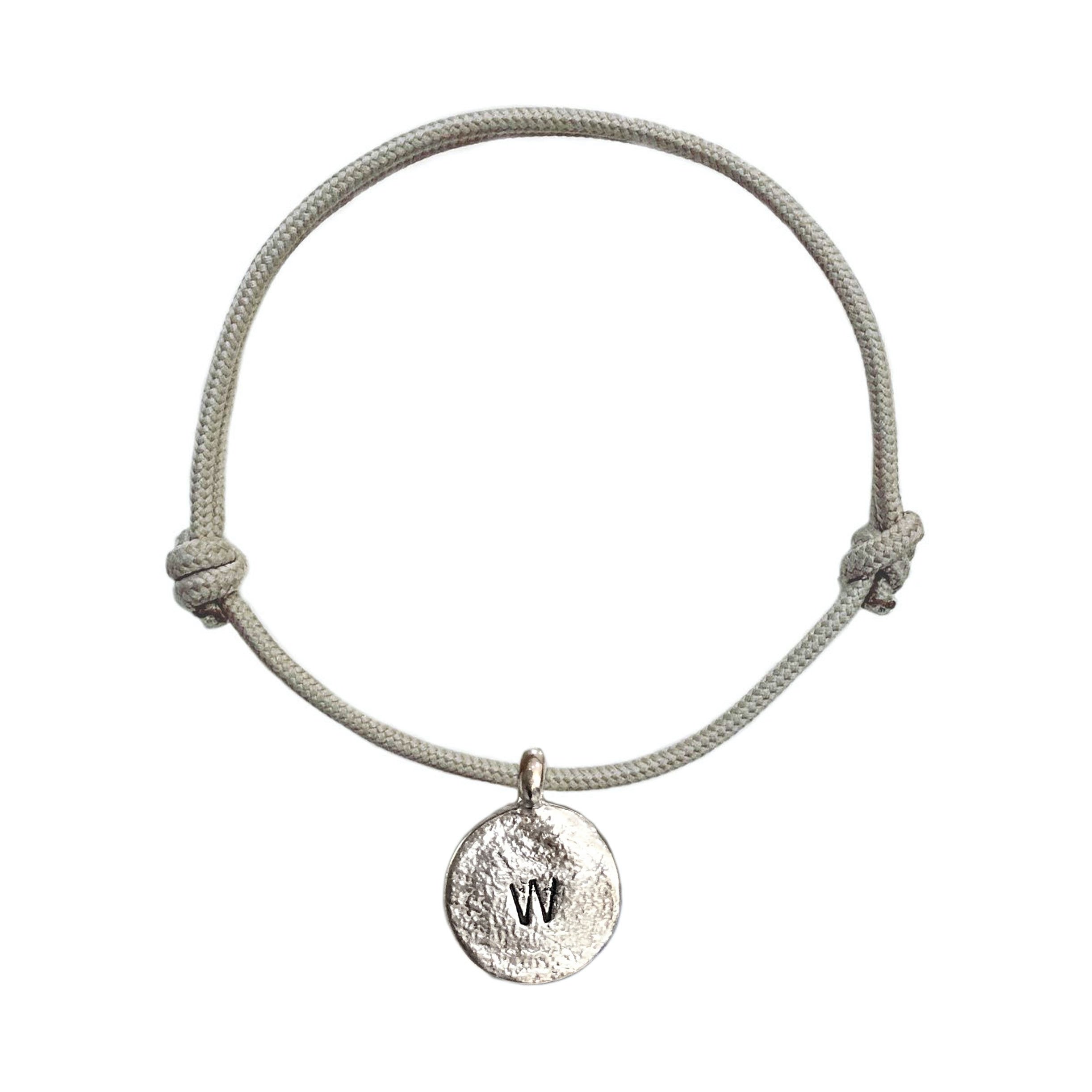 Personalised New Moon Rope Bracelet