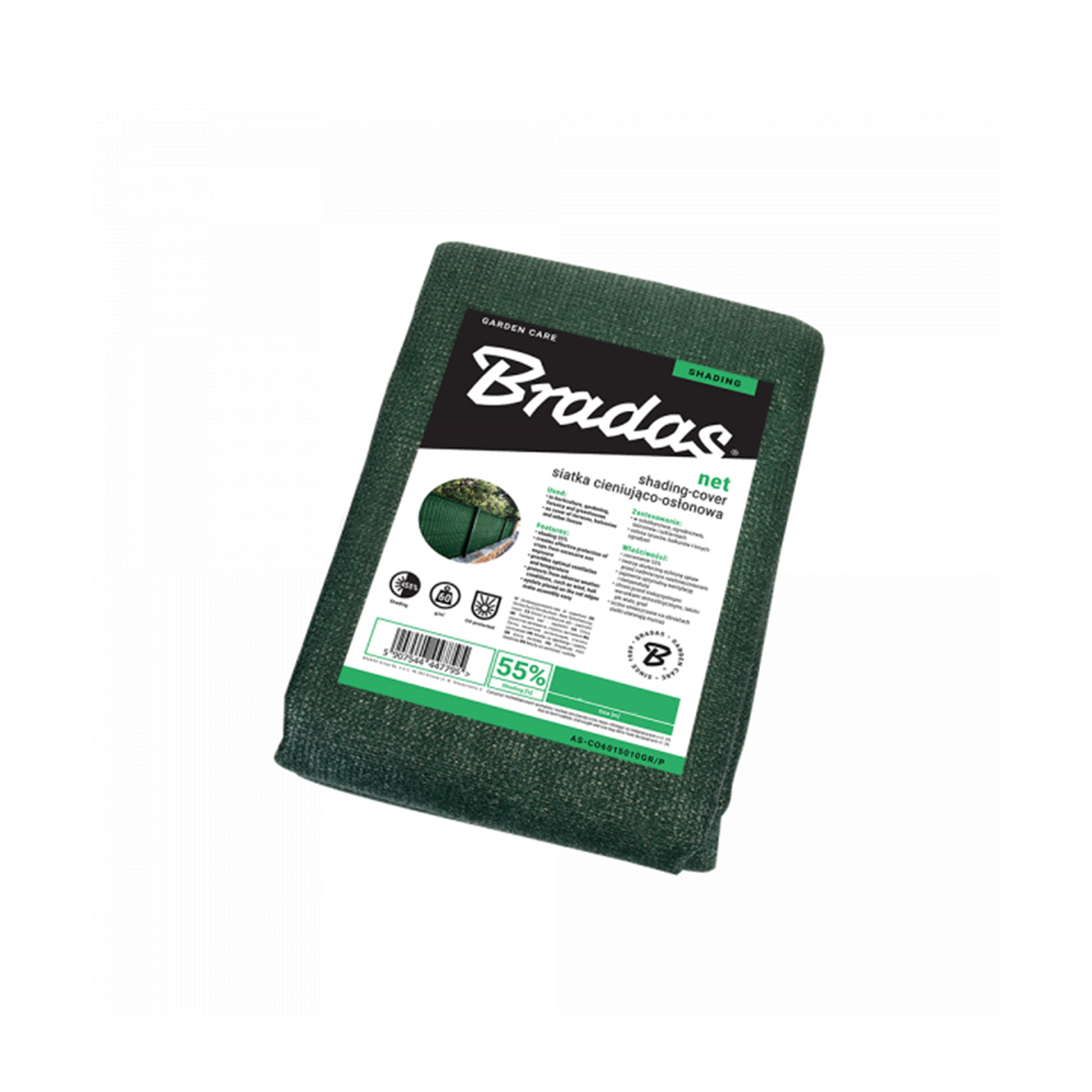Garden Shade Net 55% 60g Green 2m x 10m