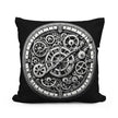Intricate Time: Clockwork Cotton Cushion