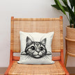 Curious Cat Cotton Cushion