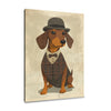 Dachshund's Dapper Canvas