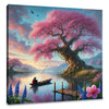 Tranquil Blossom Lake Canvas