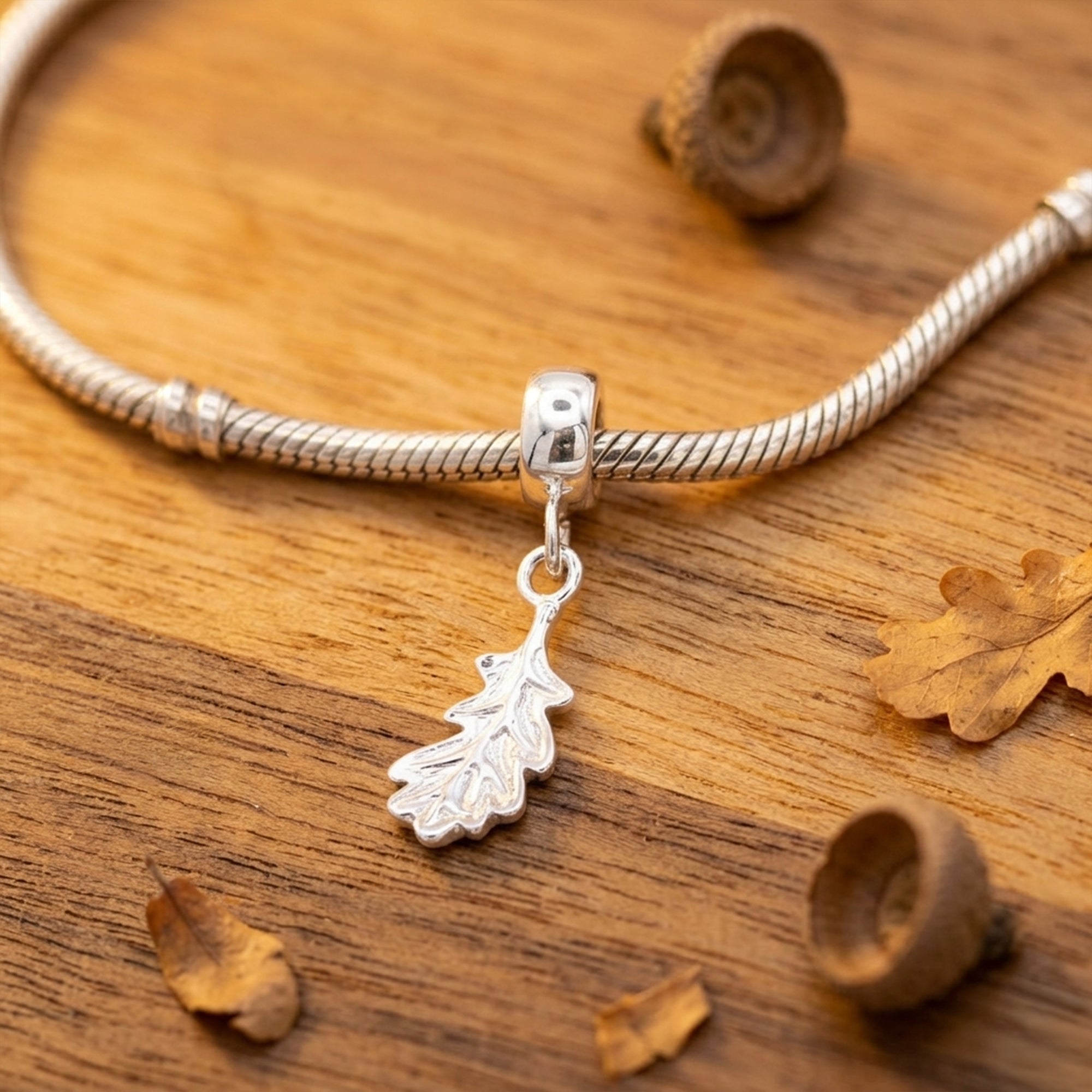 Oak Leaf Silver Charm