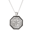 Oktagonaler Vegvisir Wikinger Runen Personalisierter Silberkette