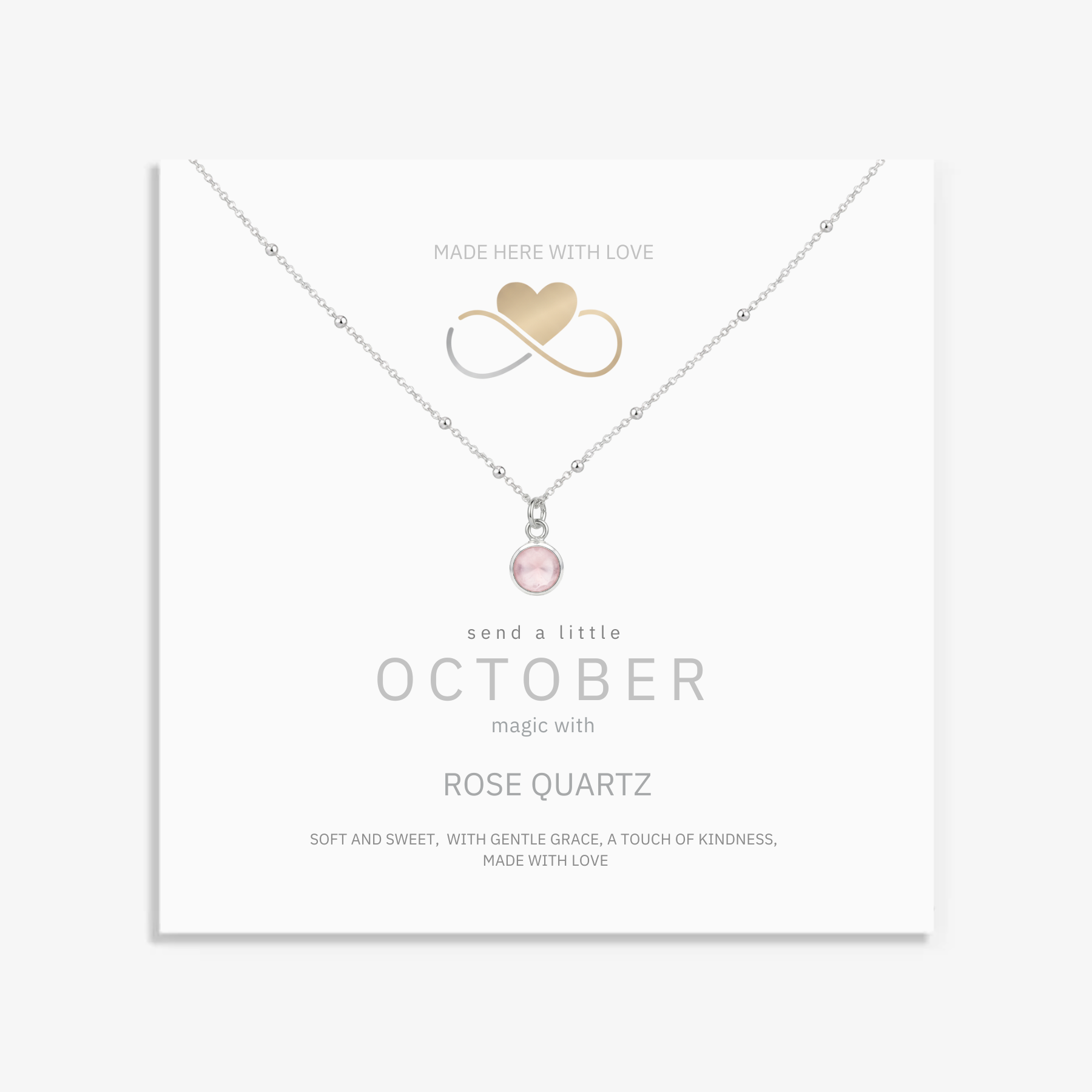 Rose Quartz Birthstone Necklace