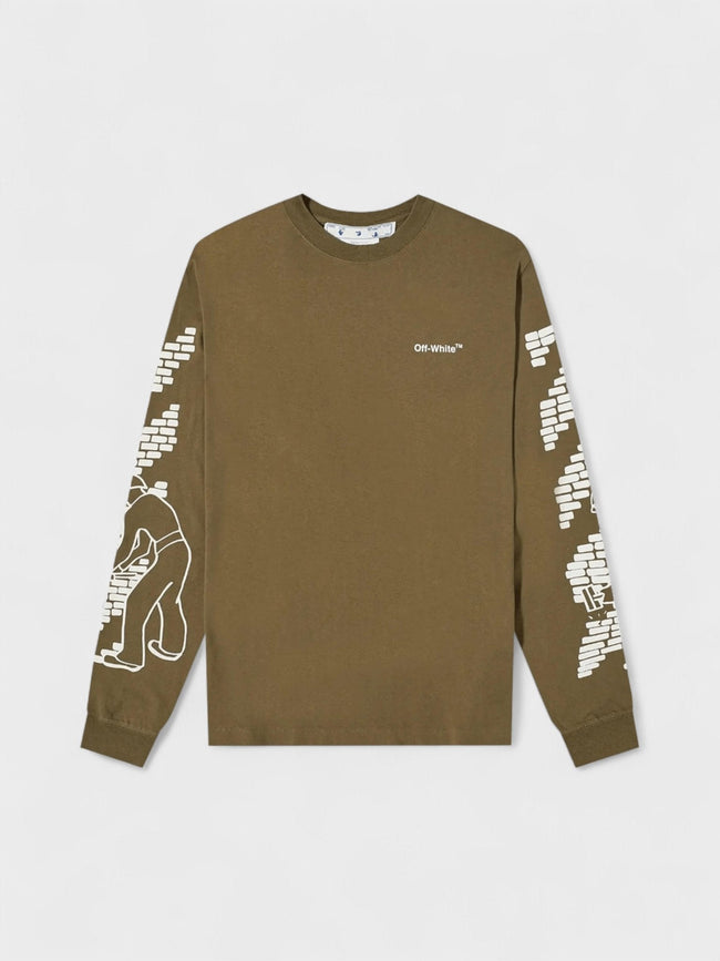 Camiseta de manga larga Bricks Arrow verde militar