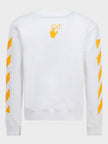 Sudadera Ajustada Estampada San Jerónimo Escribiendo de Caravaggio Blanca y Amarilla