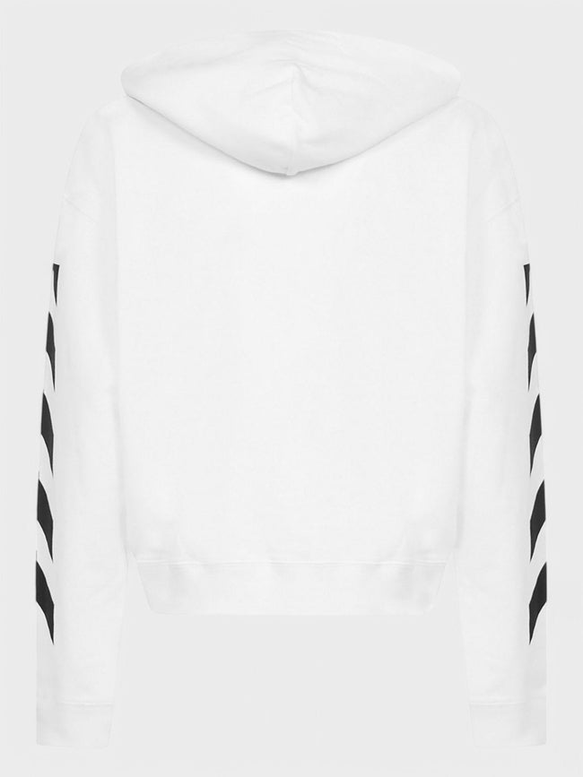 Diagonal Helvetica Hoodie White