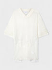 Off-White Lace & Mesh Sport Top White