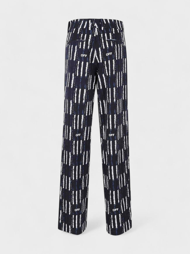 Shibori Formal Trousers Blue White