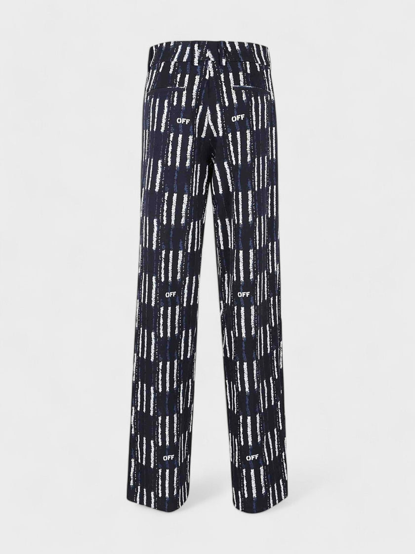 Shibori Formal Trousers Blue White