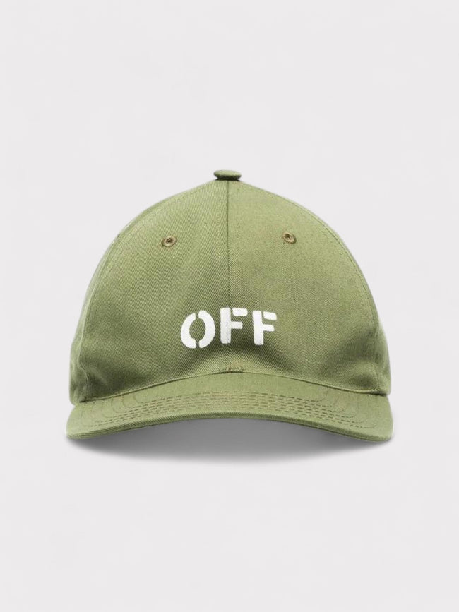 Czapka z daszkiem Off-White Stamp Logo w kolorze wojskowej zieleni