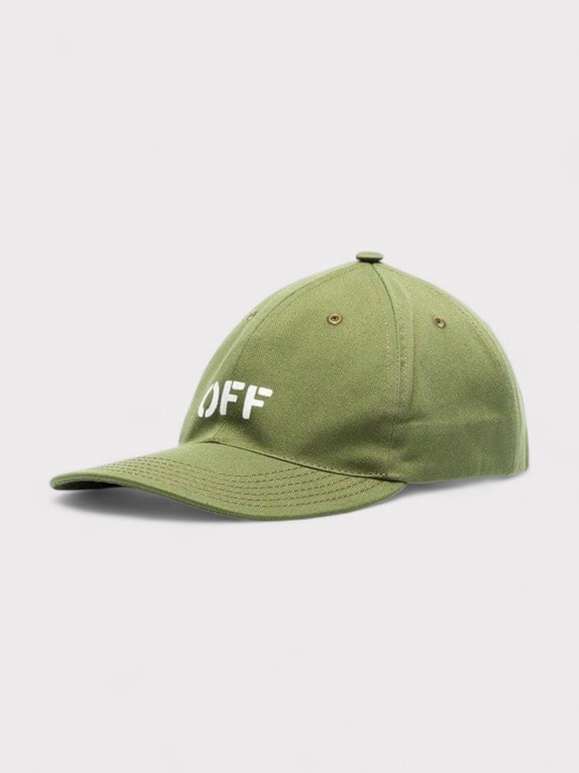 Czapka z daszkiem Off-White Stamp Logo w kolorze wojskowej zieleni