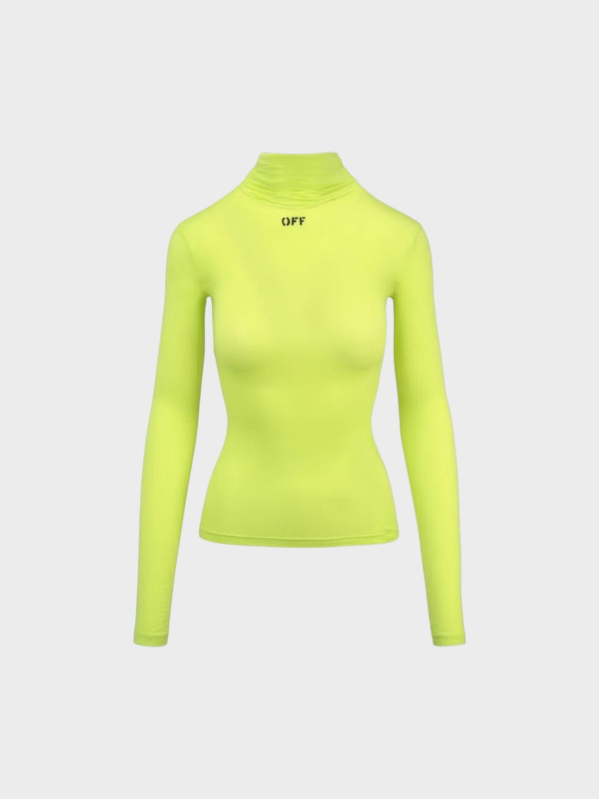 Off-White Stamp Long Sleeve Turtleneck Yellow